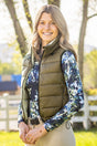 Olive Green w/Sage Green Reverse 
Reversible Puffer Vest Kastel Denmark US