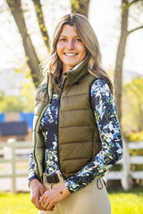 Olive Green w/Sage Green Reverse 
Reversible Puffer Vest Kastel Denmark US