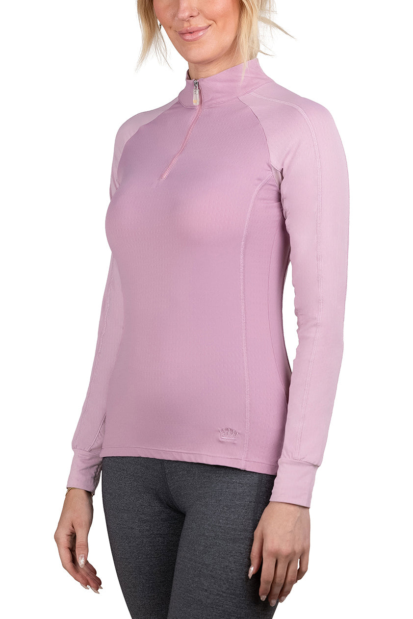 Orchid Haze & Mauve Mist Topstitched Long Sleeve Sun Shirt - [Kastel]