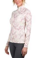 Orchid Haze Leaf Long Sleeve Sun Shirt - [Kastel]