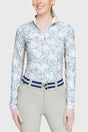 Long Sleeve Chambray Blue Poppies - [Kastel]