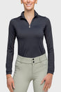 Black with Black Trim Long Sleeve Sun Shirt - [Kastel]