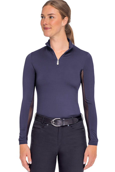 Navy 1/4 Zip Long Sleeve Sun Shirt Kastel Denmark