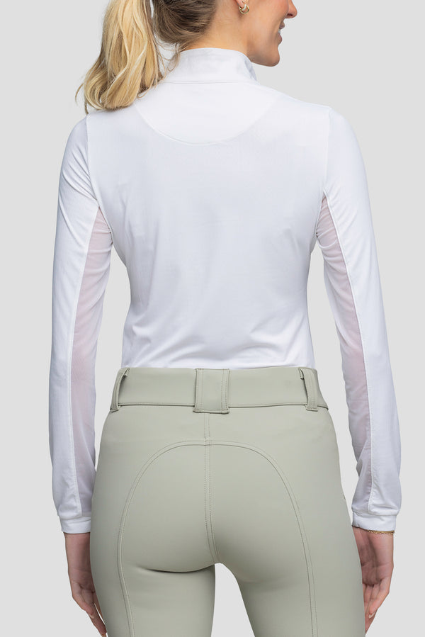 White with White Trim Sun Shirt - [Kastel]