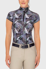 Sage Rainforest Cap Sleeve 1/4 Zip Sun Shirt