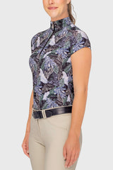 Sage Rainforest Cap Sleeve 1/4 Zip Sun Shirt