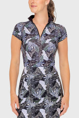 Sage Rainforest Cap Sleeve 1/4 Zip Sun Shirt