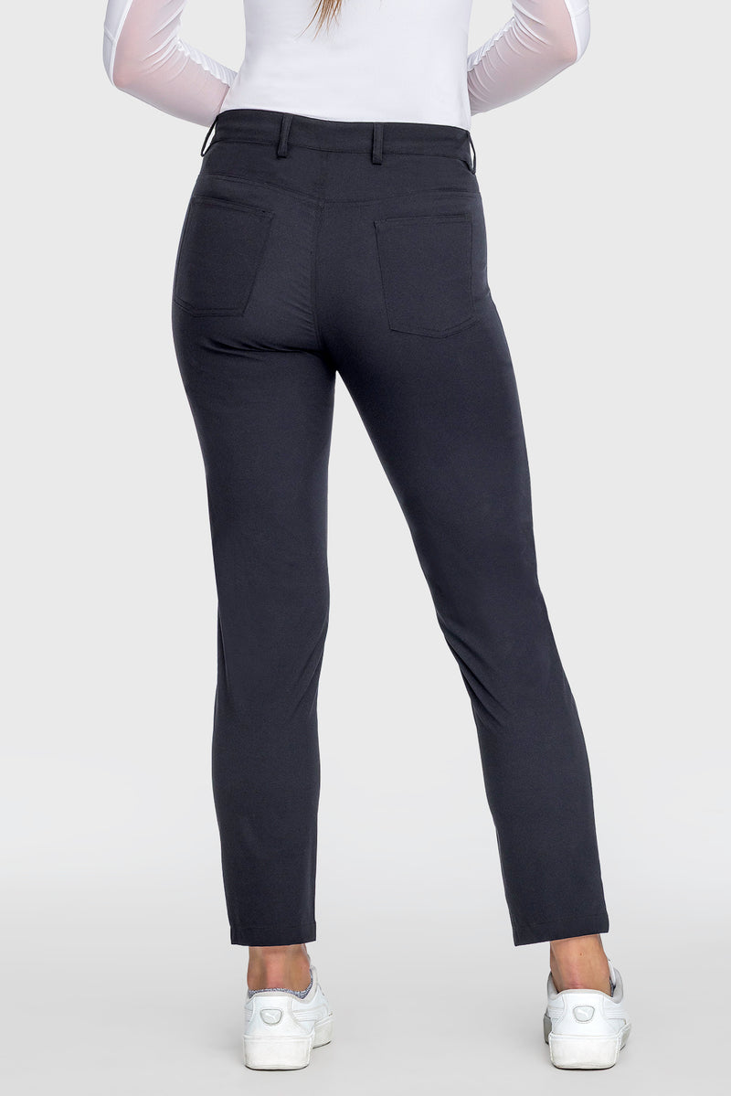 Black Tailored 7/8" Active Pant - [Kastel]