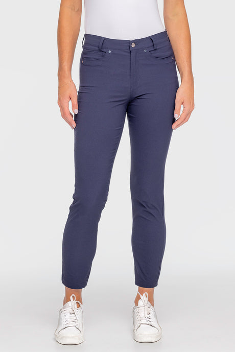 Navy Tailored 7/8" Active Pant - [Kastel]