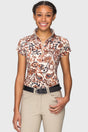 Sienna Ikat W/ Rose Gold Cap Sleeve 1/4 Zip Sun Shirt Kastel Denmark