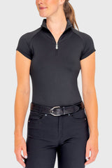 Black Cap Sleeve 1/4 Zip - [Kastel]