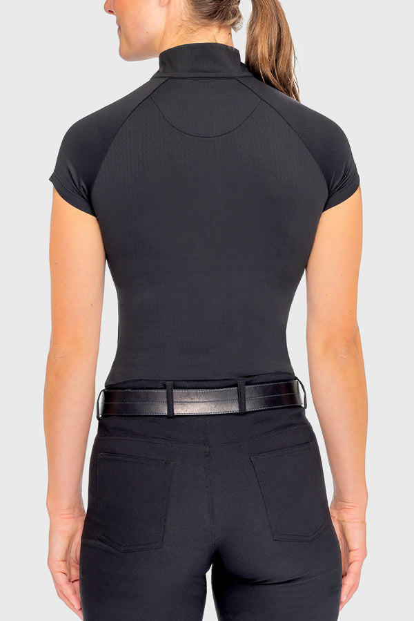 Black Cap Sleeve 1/4 Zip - [Kastel]