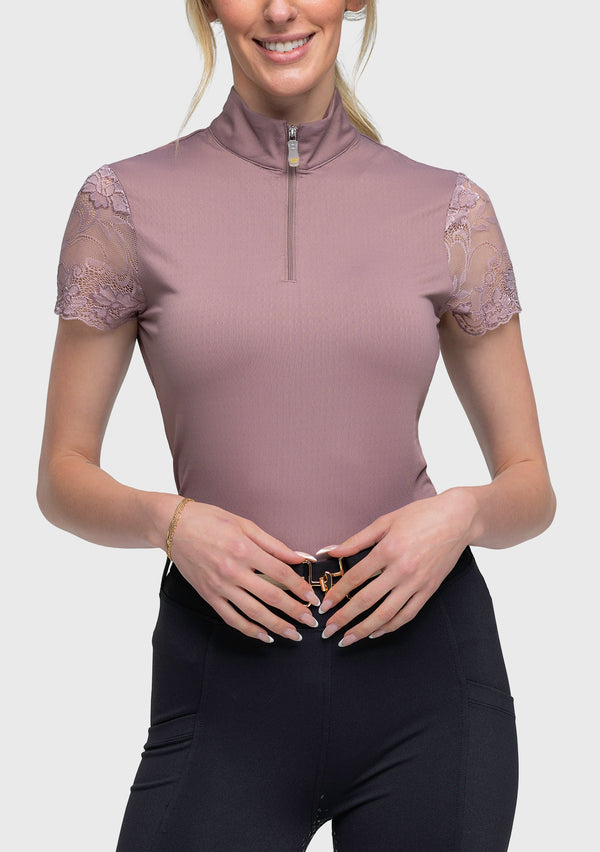 Galloon Lace Dusty Mauve 1/4 Zip