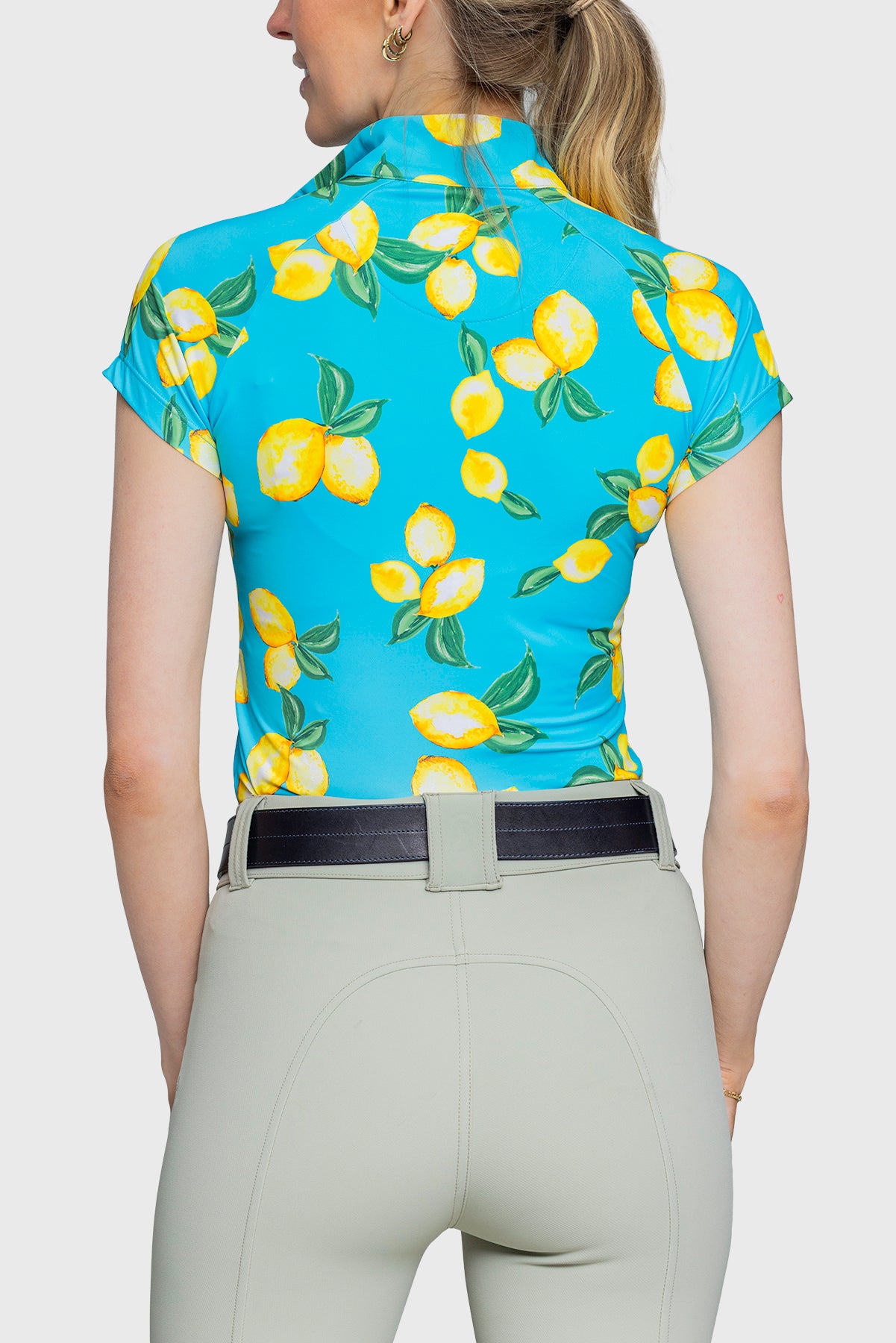 Cap Sleeve Azure Lemons 1/4 Zip - [Kastel]