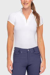 White Cap Sleeve 1/4 Zip - [Kastel]