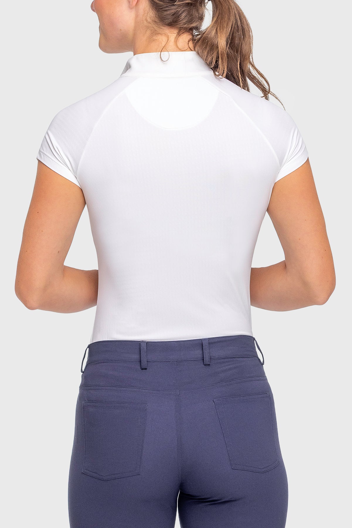 White Cap Sleeve 1/4 Zip - [Kastel]