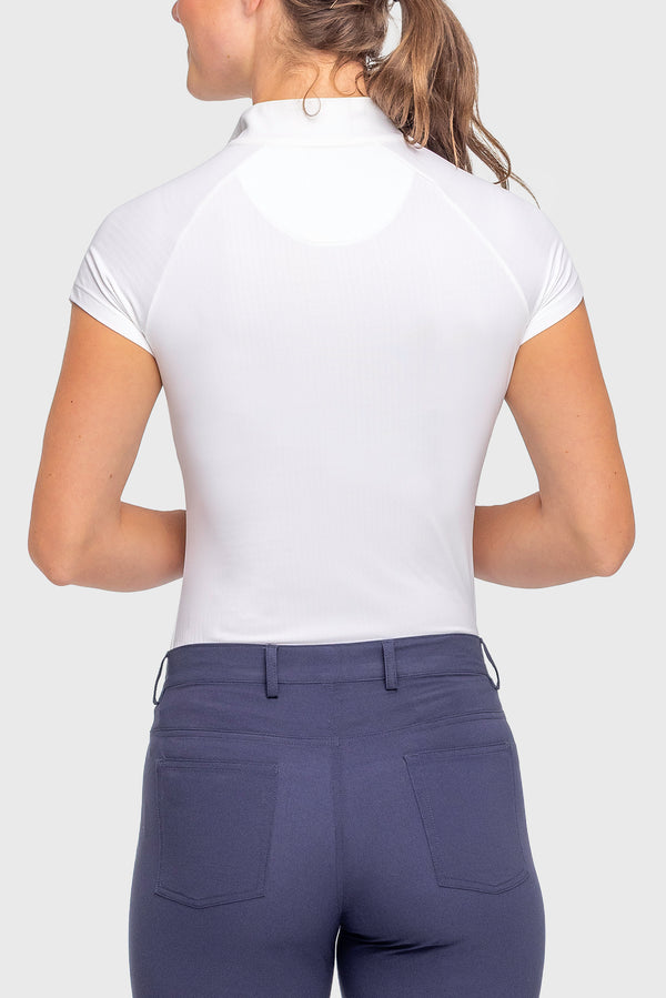 White Cap Sleeve 1/4 Zip - [Kastel]