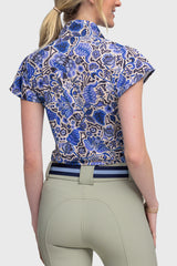 Navy Foliage Short Sleeve Sun Shirt - [Kastel]