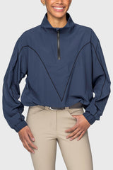Navy W/Black Piping Anorak Jacket Kastel Denmark