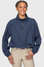 Navy W/Black Piping Anorak Jacket Kastel Denmark