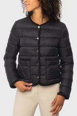 Black Button-up Quilted Jacket Kastel Denmark US