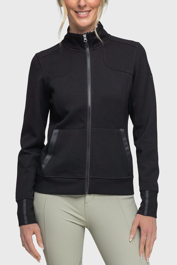 Black Full Zip Scuba Jacket