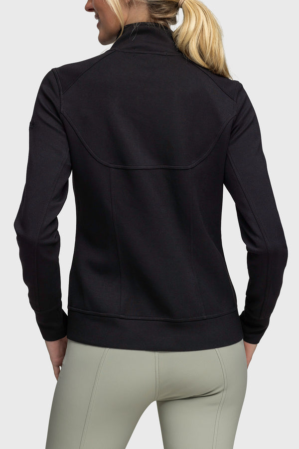 Black Full Zip Scuba Jacket