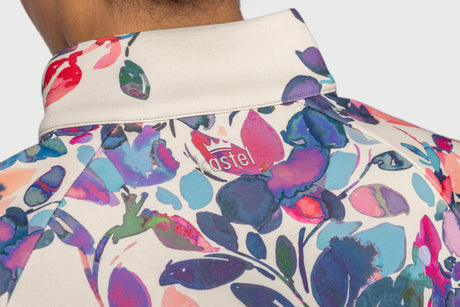 Amethyst Watercolor Floral Scuba 1/2 Zip Pullover Kastel Denmark
