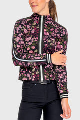 Black Modern Begonia Full Zip Track Jacket - [Kastel]