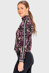 Black Modern Begonia Full Zip Track Jacket - [Kastel]