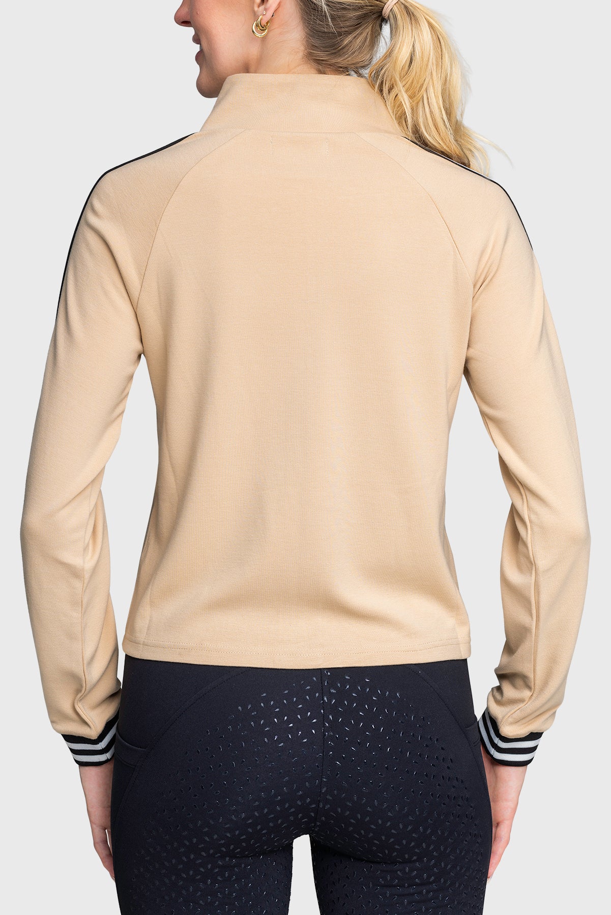 Long Sleeve Full Zip Sand Track Jacket with Trim - [Kastel]
