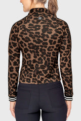 Espresso Leopard Full Zip Track Jacket Kastel Denmark