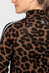 Espresso Leopard Full Zip Track Jacket