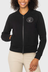 Black Zip-up Varsity Bomber Sweatshirt Kastel Denmark US