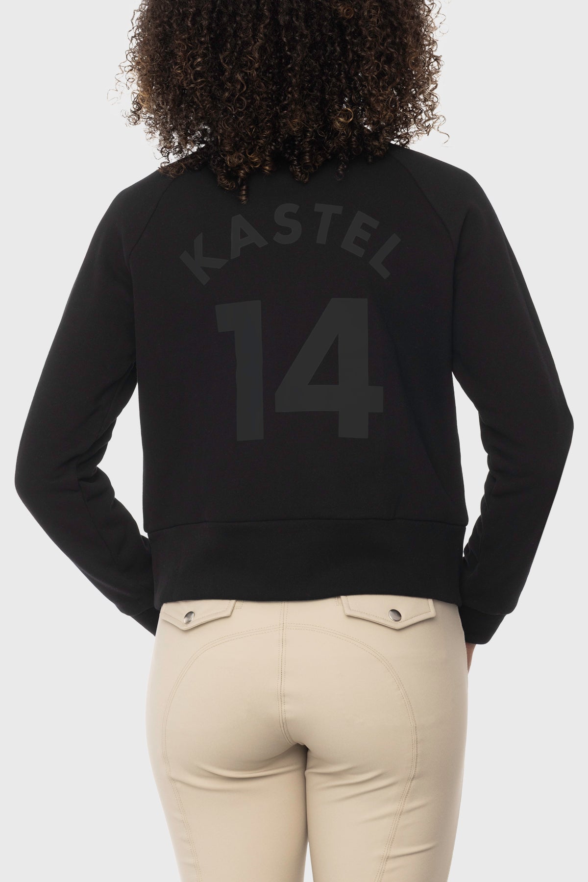 Black Zip-up Varsity Bomber Sweatshirt Kastel Denmark US
