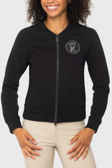 Black Zip-up Varsity Bomber Sweatshirt Kastel Denmark US