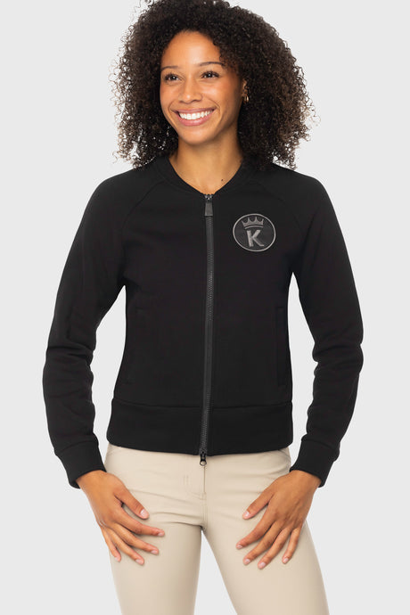 Black Zip-up Varsity Bomber Sweatshirt Kastel Denmark US