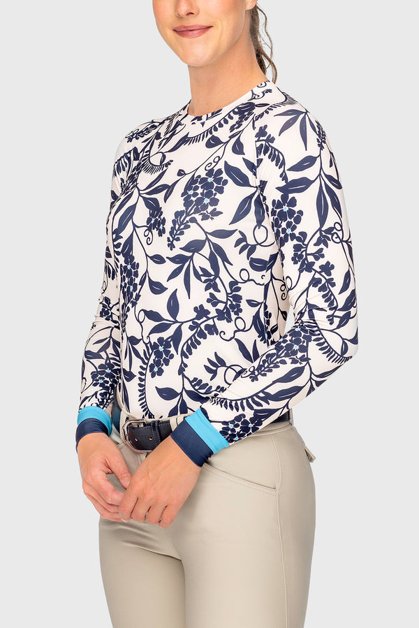 Gardenia Climbing Vine Long Sleeve Crewneck