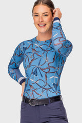 Tahoe Blue Belts Long Sleeve Crewneck Sun Shirt