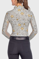 Long Sleeve Dove Vintage Jacobean 1/4 Zip Sun Shirt - [Kastel]