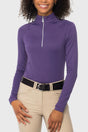 Violet 1/4 Zip Long Sleeve Sun Shirt w/ Silver Zipper Kastel Denmark US