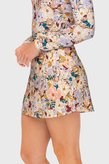 Champagne Blooming Peonies Athletic Skort