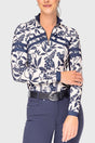 Gardenia Climbing Vine Long Sleeve Chevron 1/4 Zip Sun Shirt Kastel Denmark