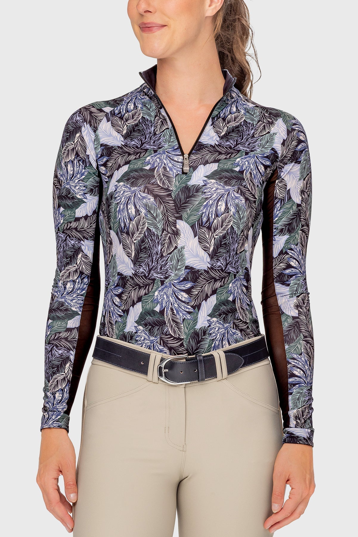 Sage Rainforest Long Sleeve 1/4 Zip Sun Shirt Kastel Denmark