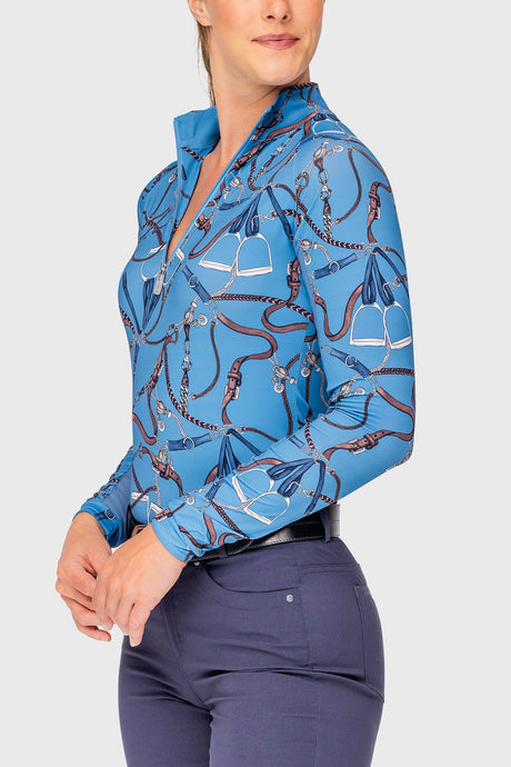 Tahoe Blue Belts Long Sleeve 1/4 Zip Sun Shirt Kastel Denmark