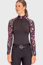 Black Modern Begonia Raglan Long Sleeve 1/4 Zip Sun Shirt Kastel Denmark