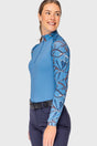 Tahoe Blue Belts Long Sleeve Raglan 1/4 Zip Sun Shirt Kastel Denmark