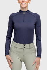 Navy Paneled Long Sleeve Sun Shirt - [Kastel]