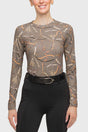 Long Sleeve Taupe Belts Crewneck - [Kastel]