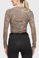 Long Sleeve Taupe Belts Crewneck - [Kastel]
